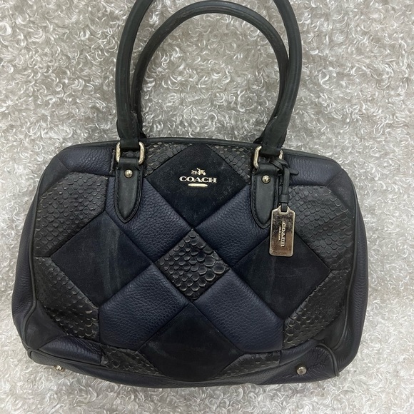 Coach Leather & Suede Patchwork EMPIRE Carryall Shoulder Bag. - Picture 1 of 15